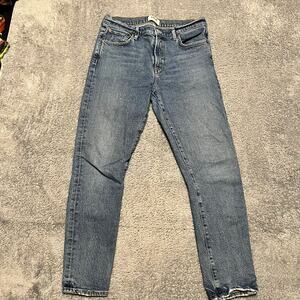 AGOLDE Jeans Women 28 Toni Distressed Mid Rise Straight Ankle